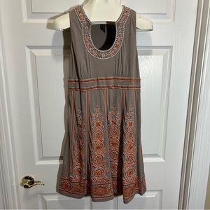 INC Embroidered Fit & Flare Dress Size M
